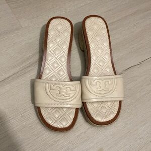 NWOT Tory Burch Slides with Heel Block